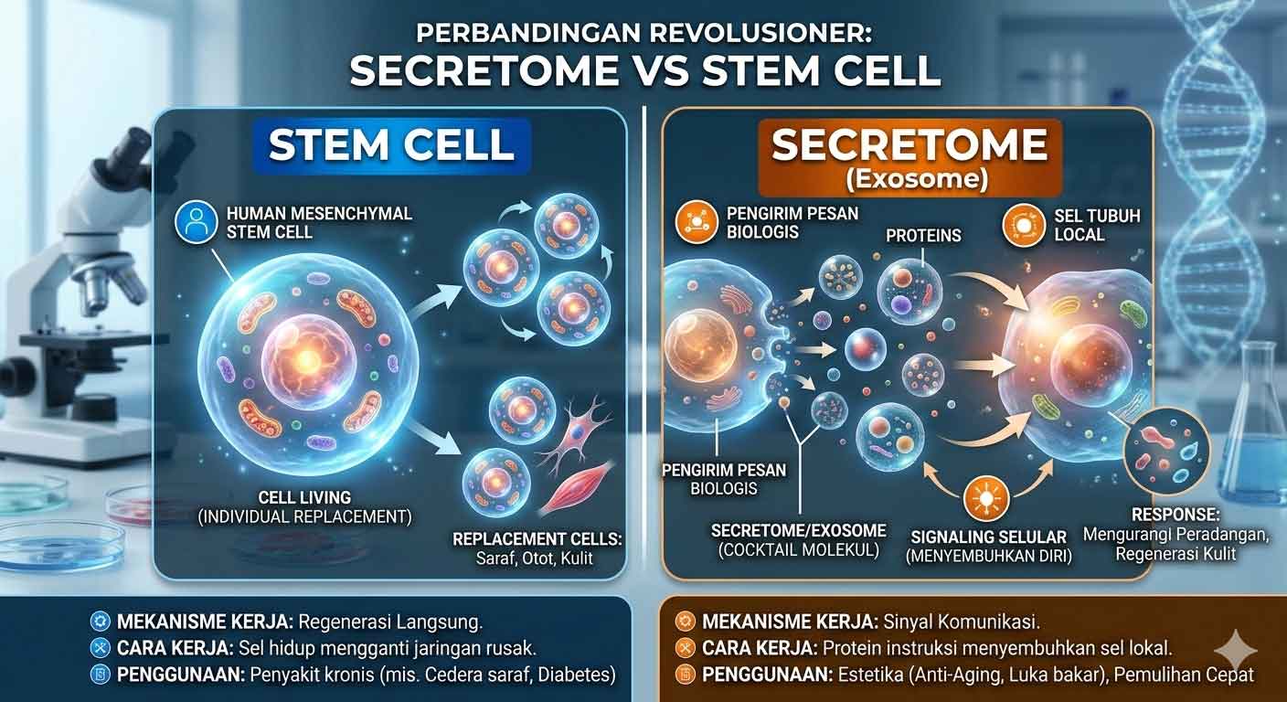 Secretome vs. Stem Cell: Revolusi Baru dalam Dunia Kedokteran Regeneratif